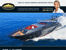 Tablet Screenshot of miamiyachtcharters.net